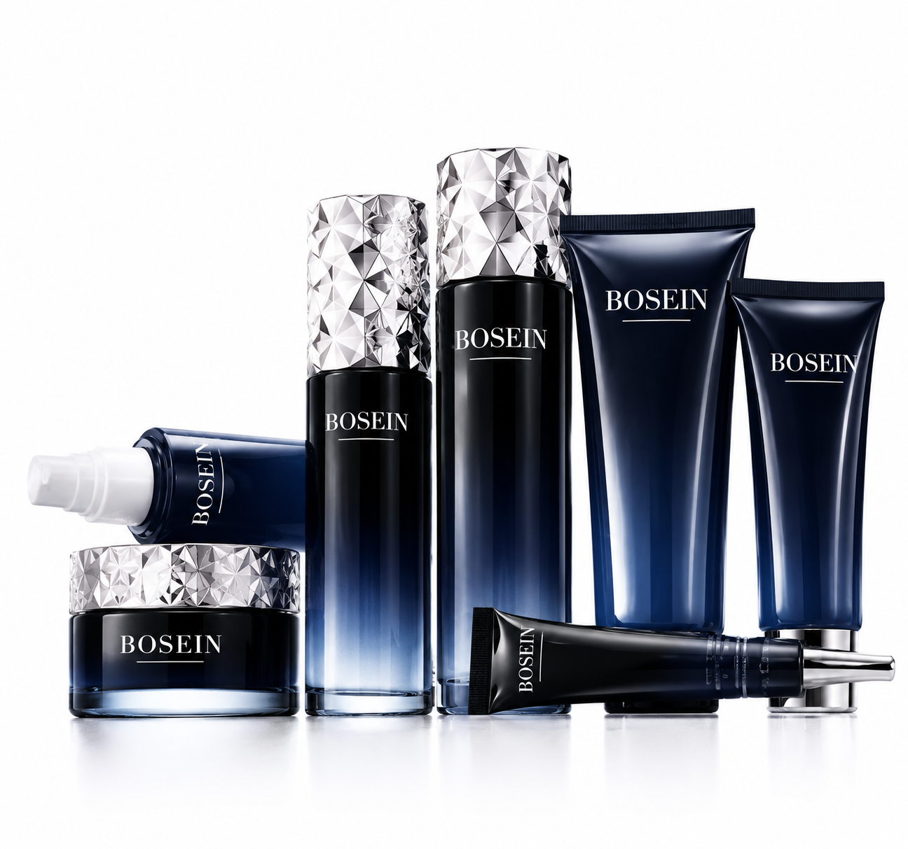 Bosein Women's Fine Line Hyaluronic Acid Cream Collagen Skincare Set Anti-Wrinkle Beauty Glass Material Home Use Wholesale