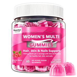 Wholesale OEM Biotin Mineral Supplement Supports Beauty Promotes Cellular Energy Production Vitamin Gummies for Women
